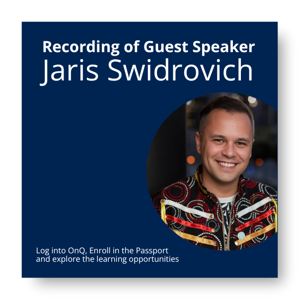 Recording of Guest Speaker Jaris Swidrovich. Log into the FD Passport first to access the recording via this direct link